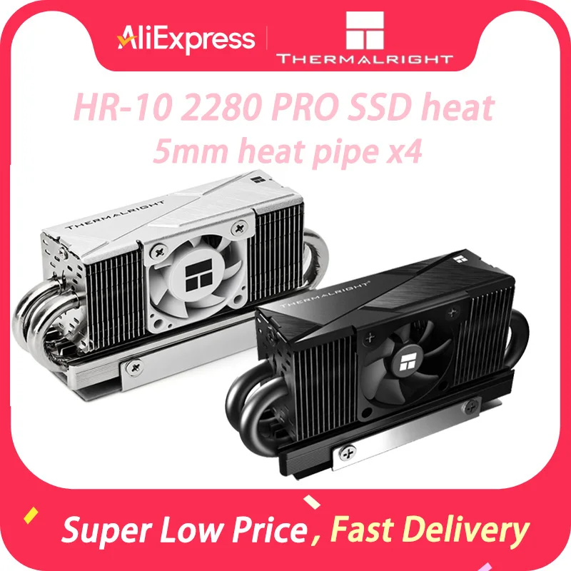 Thermalright HR-10 2280 M.2 SSD بالوعة الحرارة 4 AGHP أنابيب الحرارة سترة المبرد مع وسادة حرارية سترة دعم PCI-E 5.0 مواصفات