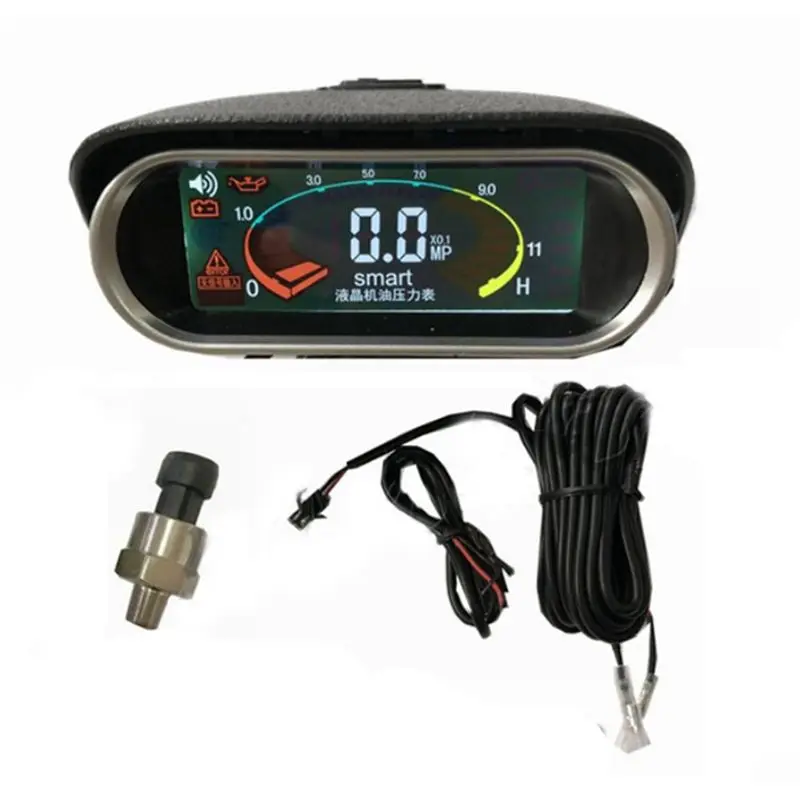 

AEF3-LCD 12V-24V Excavator Truck Car Engine Oil Pressure Gauge With Oil Pressure Sensor 1/8NPT Digital Fuel Pressure Meter