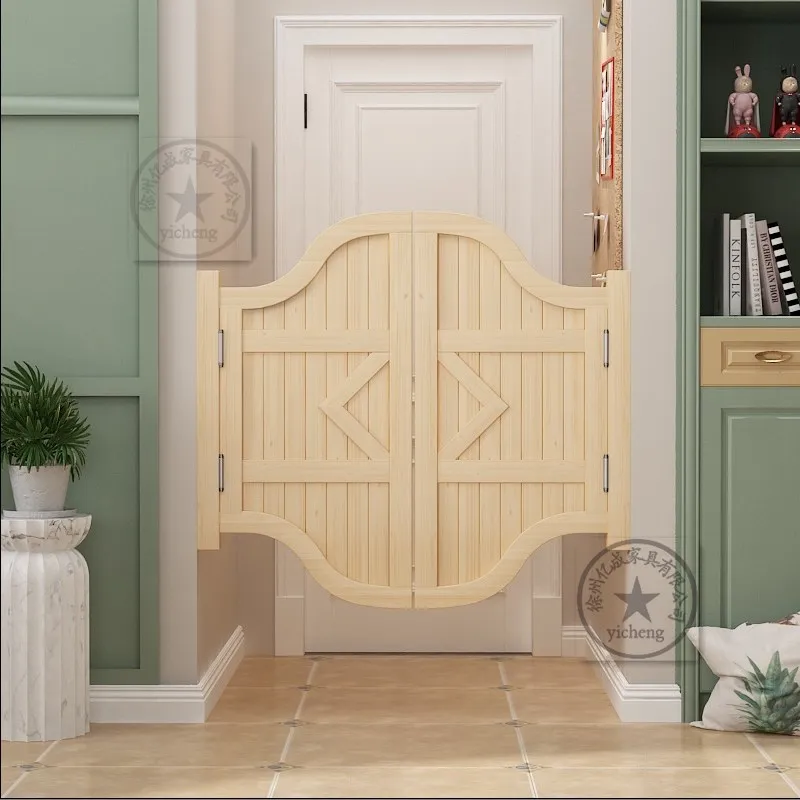 

Solid wood half waist bar counter small indoor household entrance denim door partition indoor aisle wood