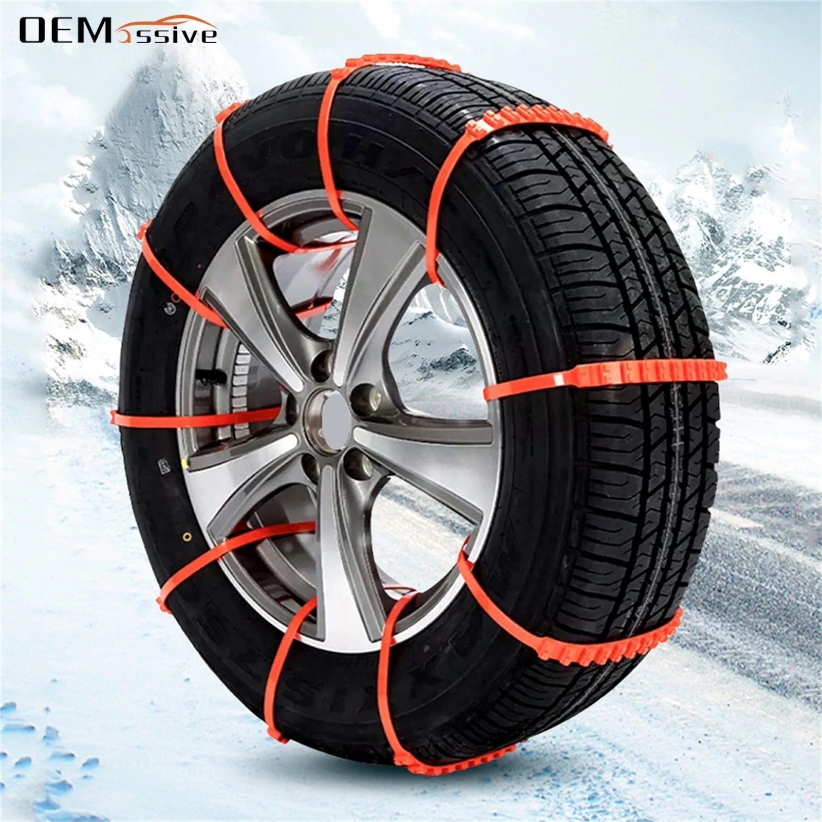 

10 Pcs Car Snow Chain Tire Belts Traction Tyre Wheel Chain Anti Slip Skid Track Recovery Emergency Rescue Escape Sand Mud Ice