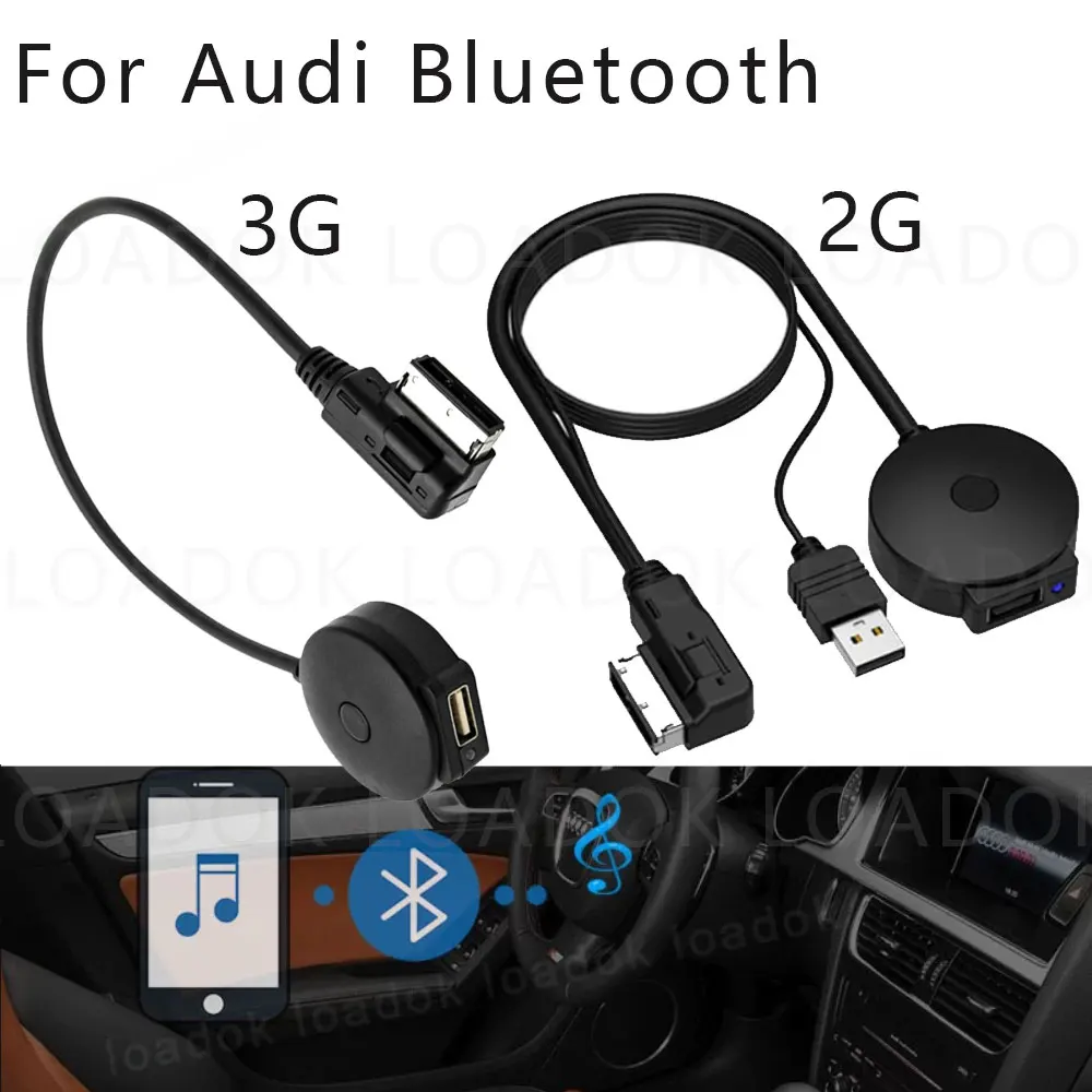 Samochodowy Bluetooth odbiornik AUX Adapter kabla USB do VW Audi 2G 3G MMI systemów A4 A5 A6 Q5 Q7 Audio wejście AMI MDI interfejs