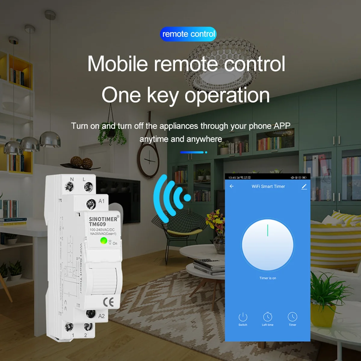 SINOTIMER-interruptor inteligente TM609, temporizador inalámbrico con WiFi, Control por aplicación remota Tuya, cuenta atrás, luz de escalera para el hogar, 220V, 110V