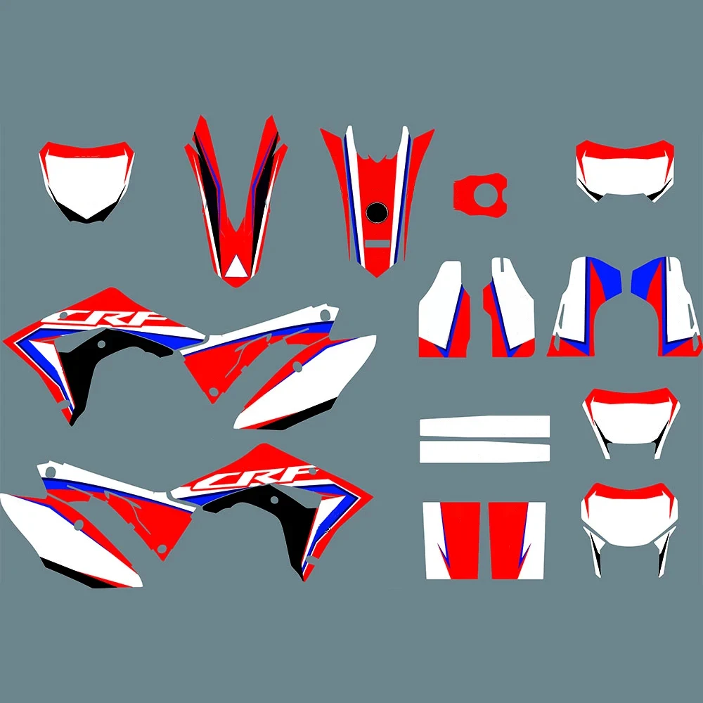 4 Styles Decal For Honda CRF450X 2017 - 2021 2018 2019 2020 Fairing Graphics Stickers for Honda CRF 450X CRF 450 X