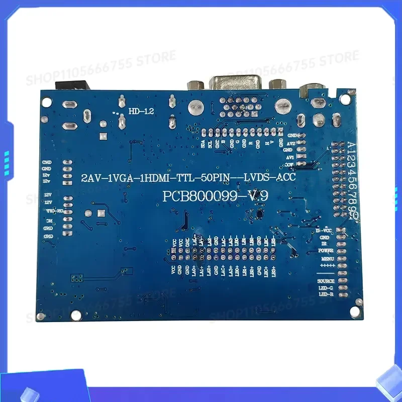 for PCB800099-V.9 LVDS TTL Driver Board Upgraded Version with Built-in Multi-screen Parameter Universal Driver Board