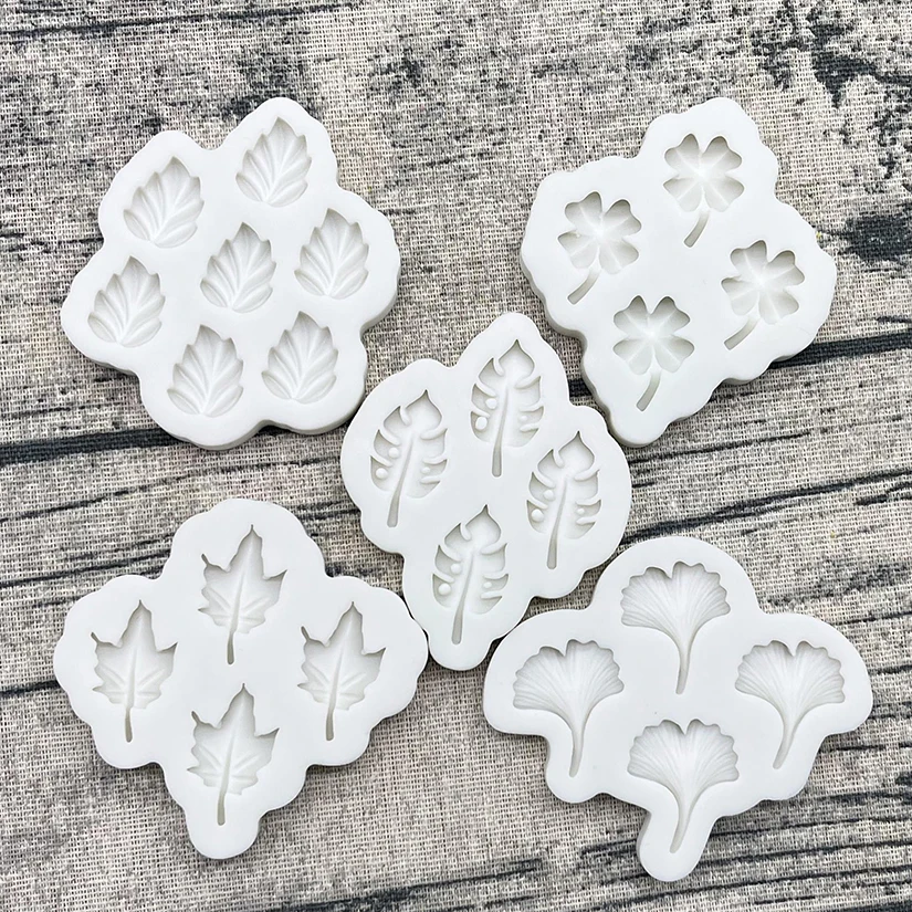 Ginkgo Palm Monstera Deliciosa Ahornblatt Silikon Sugarcraft Form Harz Werkzeuge Cupcake Backform Fondant Kuchen Dekorieren Werkzeuge – Detail 4