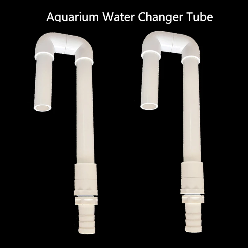 PVC Fish Tank Inlet Pipe U shaped Aquarium Water Changer Filler Tube Wall Mounted AutomaticTop Off Water Refiller Pipe Supplies