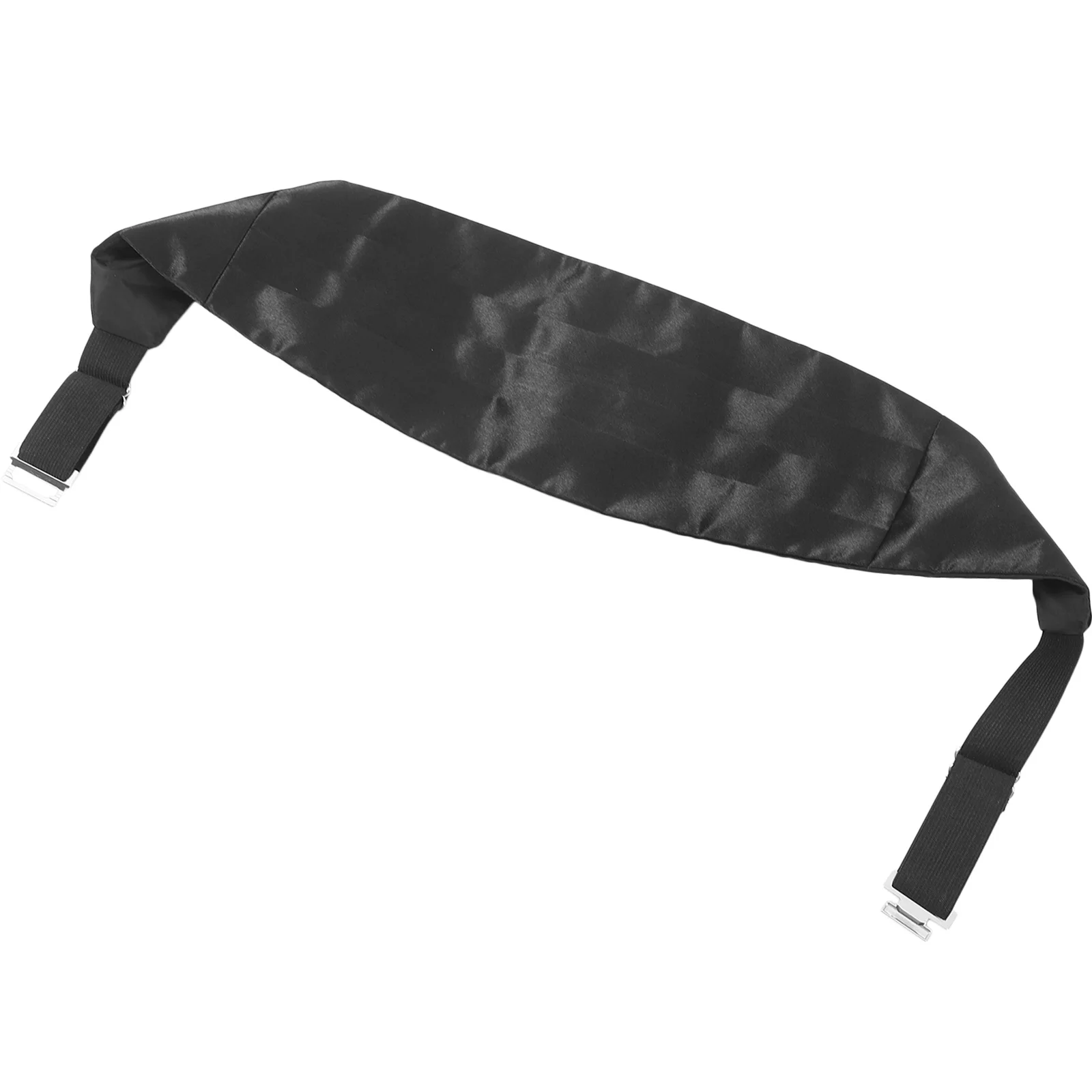 Cummerbund الأسود للرجال بدلة رفقاء الزفاف قابل للتعديل سهرة حزام مشد رجالي القماش الحديد دعم الملحقات الرسمية #2