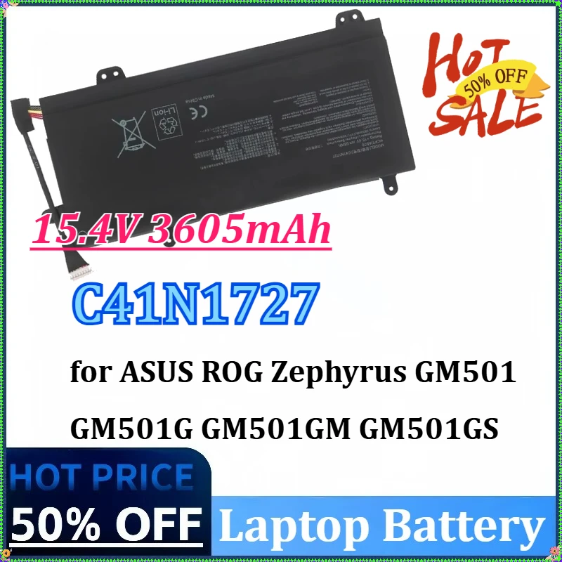 

15,4 В 3605 мАч C41N1727 55WH Аккумулятор для ноутбука ASUS ROG Zephyrus GM501 GM501G GM501GM GM501GS GU501 GU501GM Серия Быстрая доставка