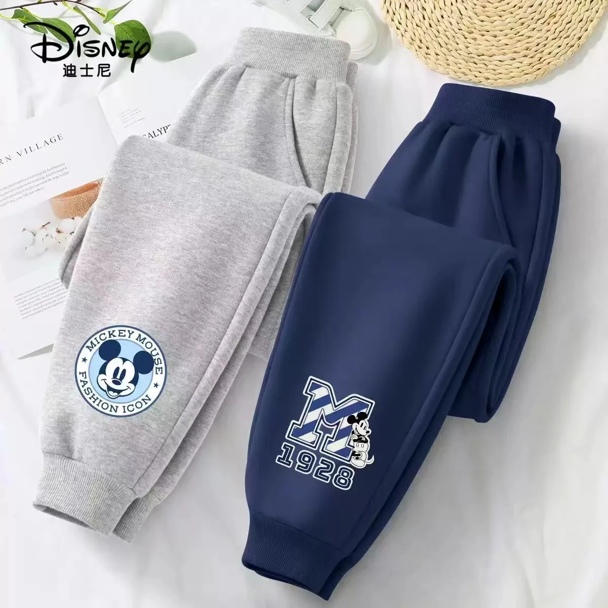 

Осенний комплект одежды для маленьких мальчиков, детские штаны-шаровары с принтом Микки Диснея, детский костюм-шаровары с героями мультфильмов для девочек, костюм из 2 предметов