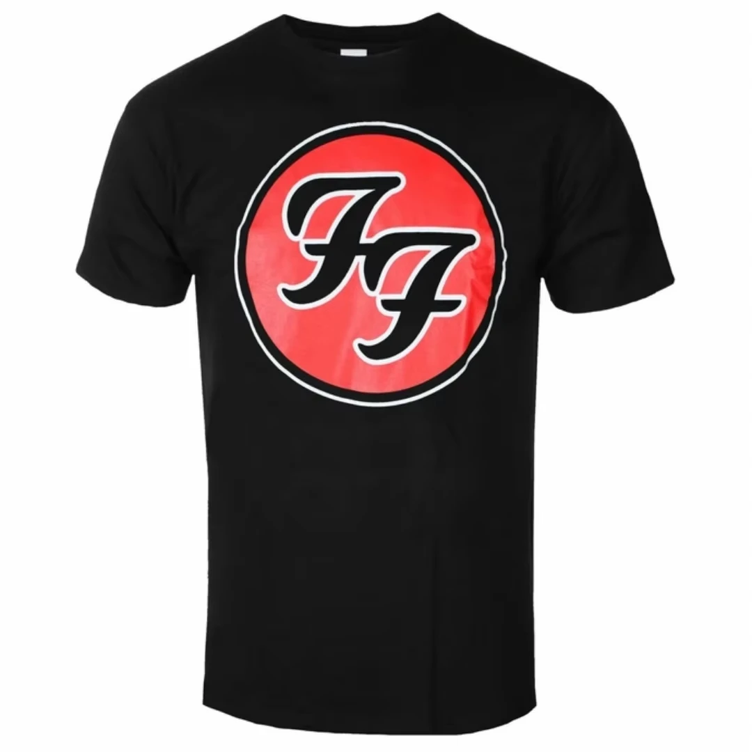 2026 Foo Fighters - FF Logo Pattern Printing Summer T-Shirt Men Women Cotton T-shirt Casual Street Classic Band T-shirt