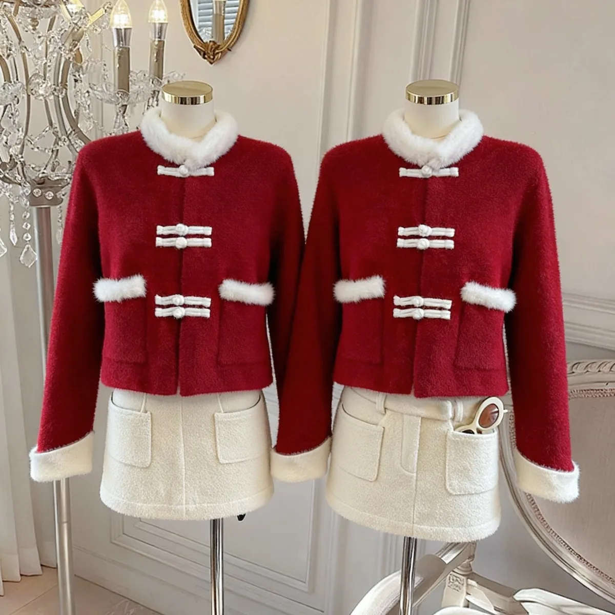 جديد الصينية Sle فضفاض طويل Sve معطف المرأة فروي زر حتى أعلى العمر Defng الخريف الشتاء الراقية الإحساس ملابس خارجية #5