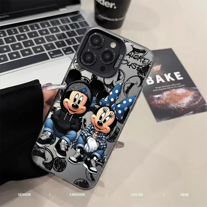 เคสคู่รักมิกกี้มินนี่เมาส์สำหรับ OPPO Reno 14 13F 12F 11F 12 10 11 13 Pro 8T 7 8 10 Pro Plus A3X Find X8  แบบแข็ง IMD