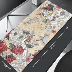 Mouse Pad Fox Mask Large Gamer Mousepad Keyboard Mat Natural Rubber Mouse Mats 40x90cm Waterproof Desk Pad Design Desk Rug