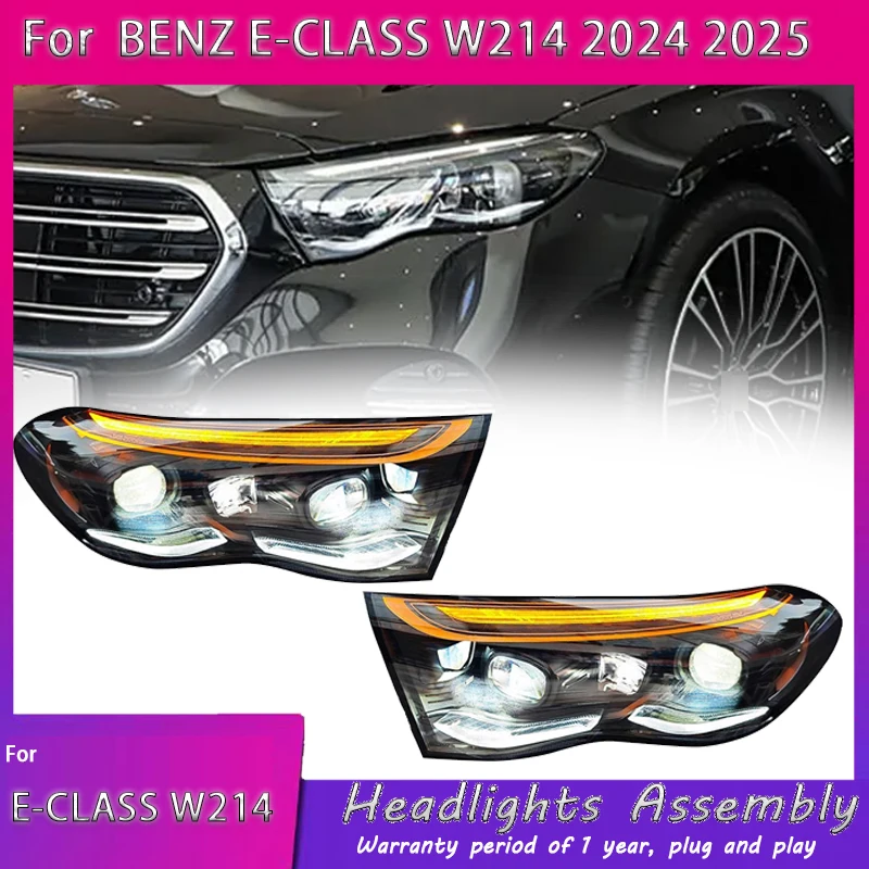 

Для Benz E class W214 Фары 2024-2025 DRL 12V H7 Светодиодные биксеноновые лампы Противотуманные фары Автомобильные украшения Аксессуар W211 Фара