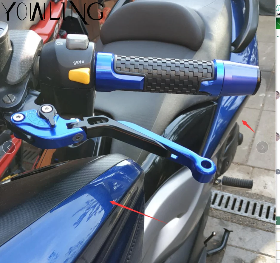 Motorcycle Accessories Extendable Brake Clutch Levers and Handlebar Hand Grips For SUZUKI GSXR 750 600 K6 K7 K8 K9 K10 2006-2010