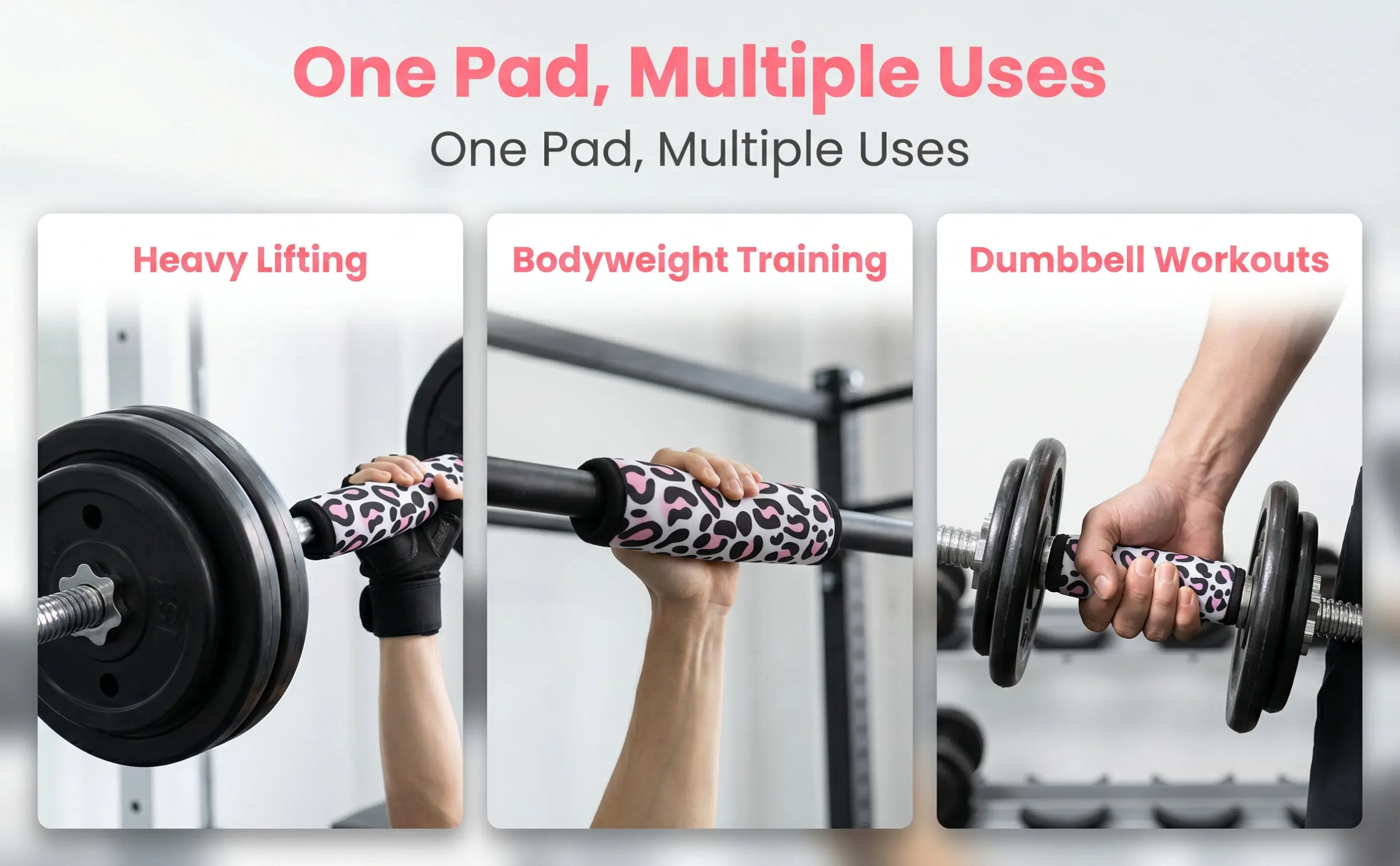 2Pcs Detachable Barbell Bar Covers Anti-Skid Pads for Pull-Up Bars Dumbbells Gym Equipment Weightlifting Grip Support
