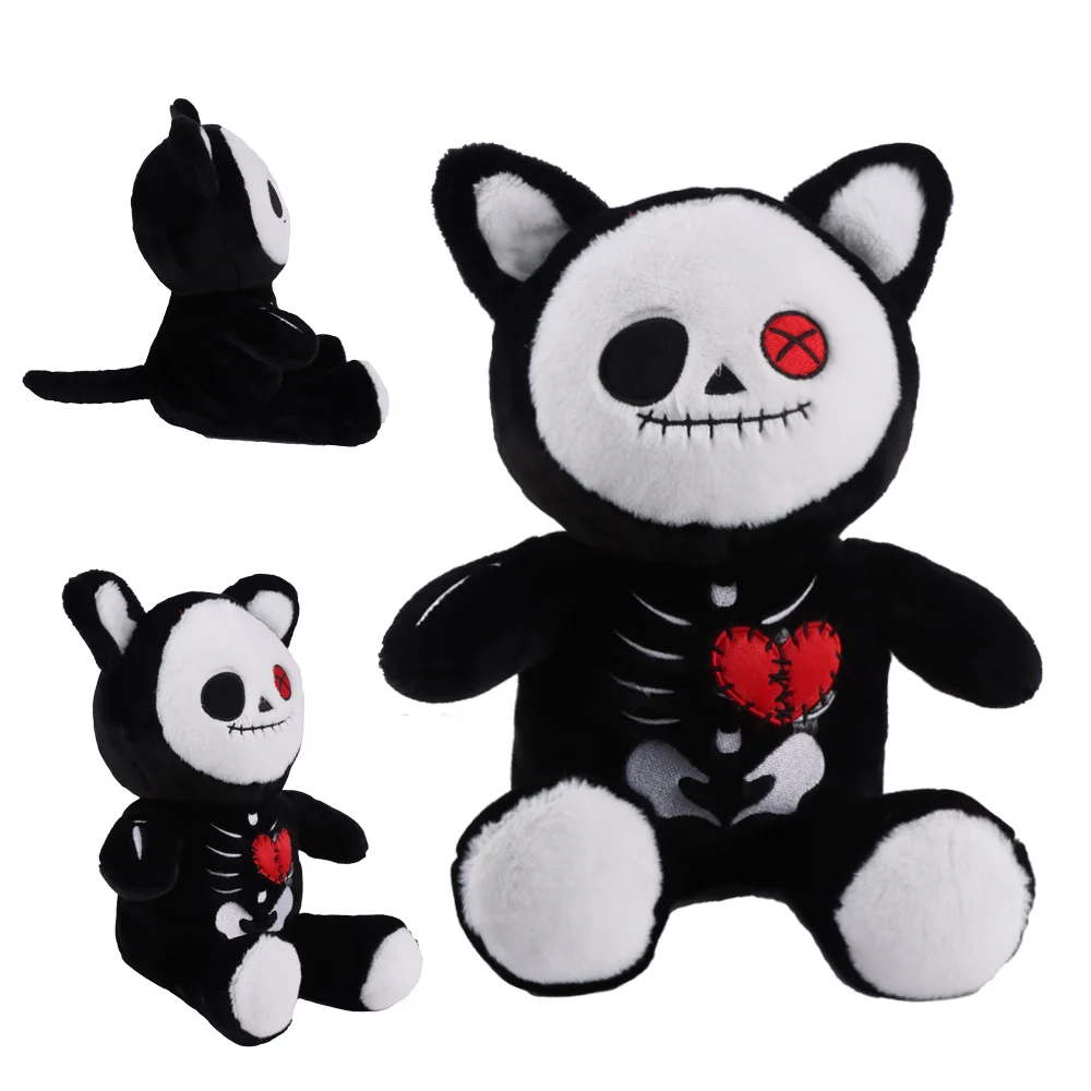 Juguetes de peluche de gato Zombie esqueleto de Halloween, muñeca de Halloween, regalo de vacaciones de empresa, muñeca para niños, regalo creativo de Halloween