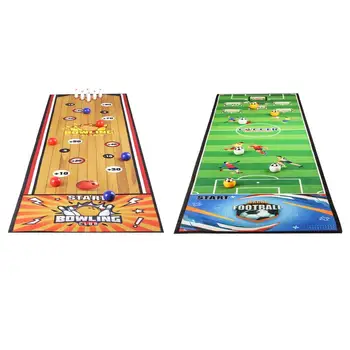 테이블 탑 볼링 세트, 롤업 스토리지 디자인, 데스크탑 스포츠 보드 게임, 볼링 데스크탑 스포츠 보드 게임, 탁상 컬링 게임