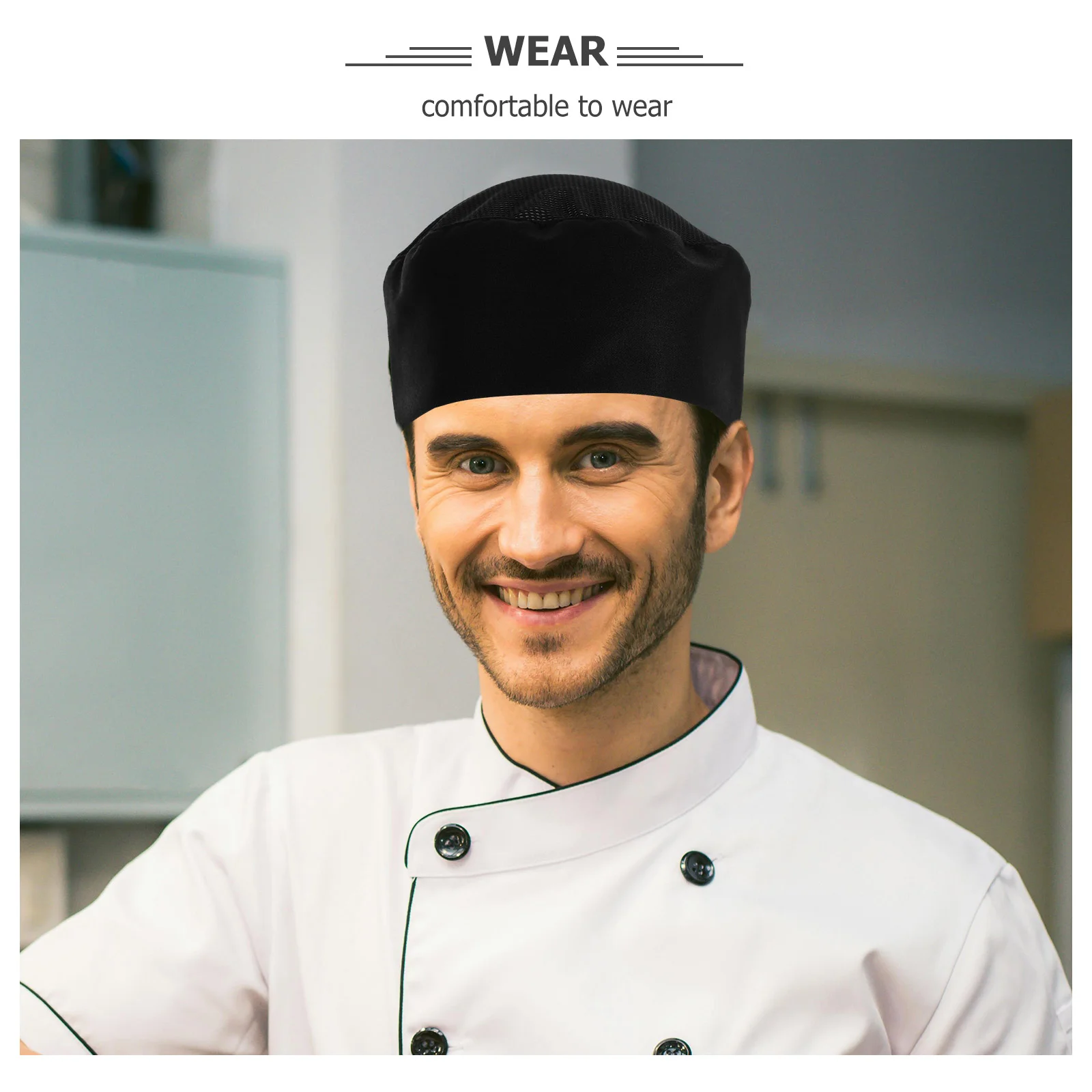 Professional Chefs Hat Breathable Skin-friendly Catering Skull Cap School One Size Fits Most