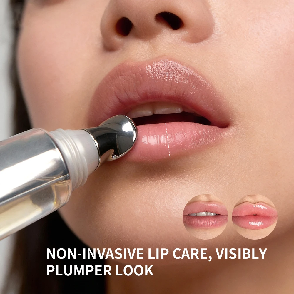 Lip Volumizer Serum Plumping Lip Gloss Hyaluronic Acid Collagen Peptide Moisturizing Reduce Fine Lines Smooth Dry Lips Lip Care