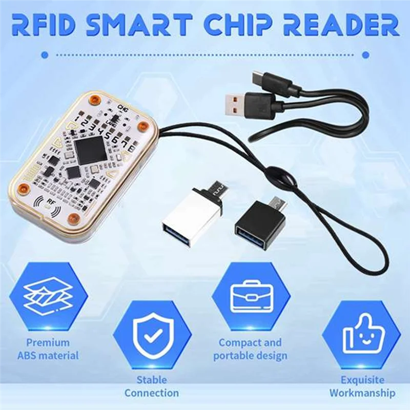 SQPP-Chameleon Ultra RFID Smart Chip Readerr + 4XCUID 3XUID Schlüsselbund Smart Card Emulator 125K 13,56M IC ID Karte Dekodieren NFC Lesen Wr