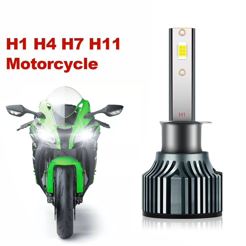 1PC 75W 10000LM H4 H7 H11 H1 LED Moto LED Motorcycle Headlight Bulb 3570 CSP White 6500K High Low Lamp Scooter Accessories 12V