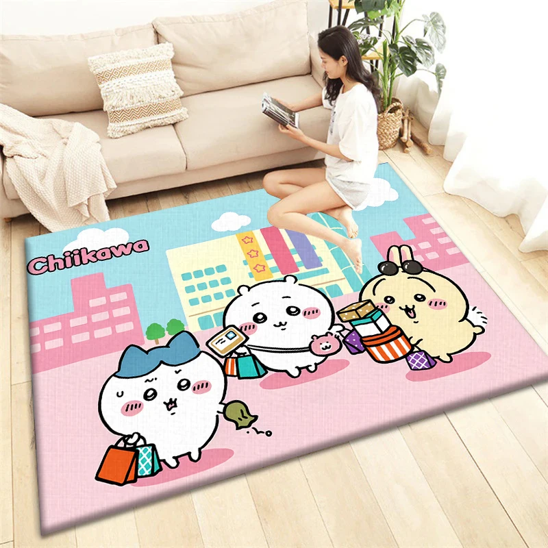 Cartoon chiikawa print Carpet, Living room Bedroom floor mat Kitchen mat Bedroom Mat,bedroom decor birthday gift Yoga mat