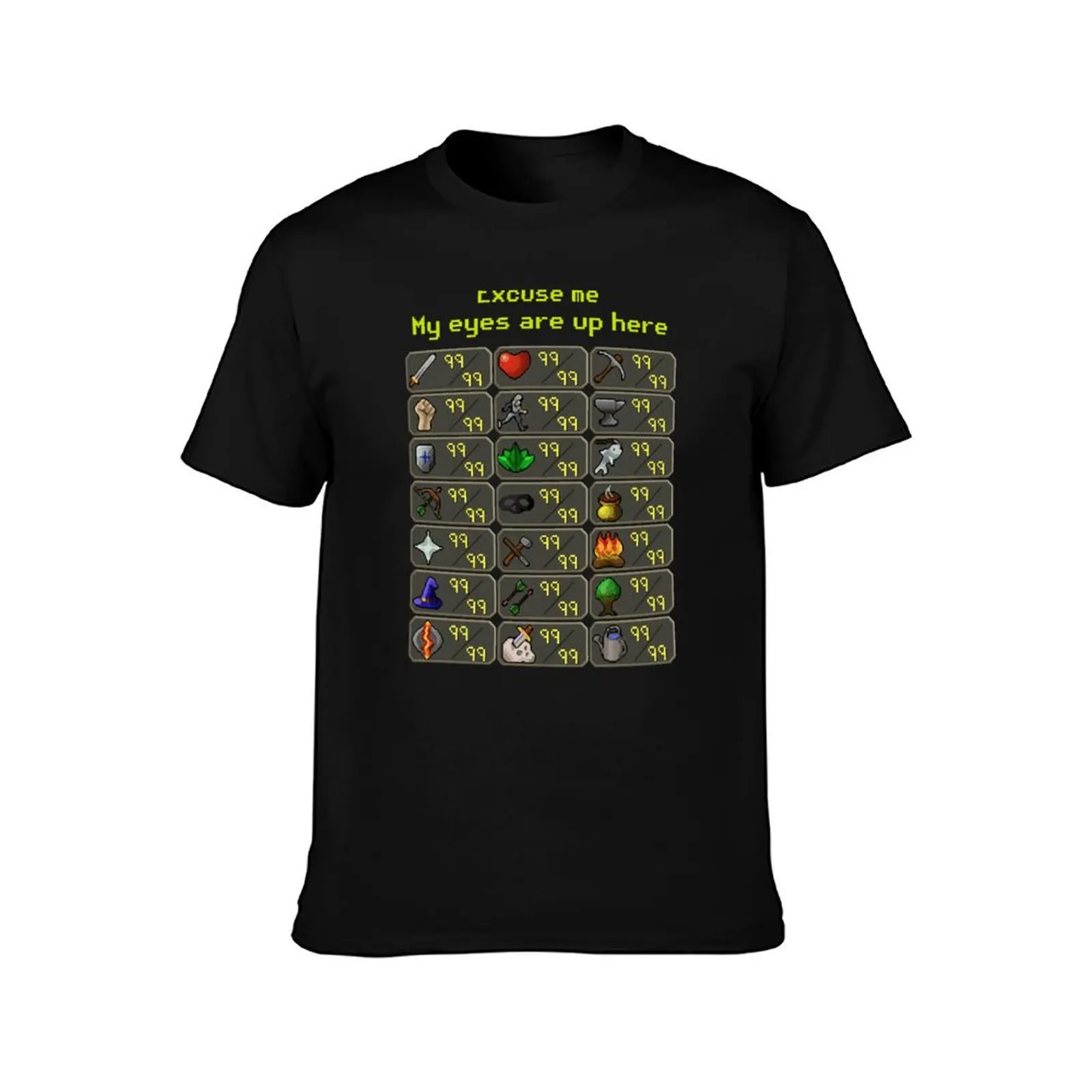 Excuse Me My Eyes Are Up Here Game T-Shirt All Match Basic Short Sleeve Top T-Shirt