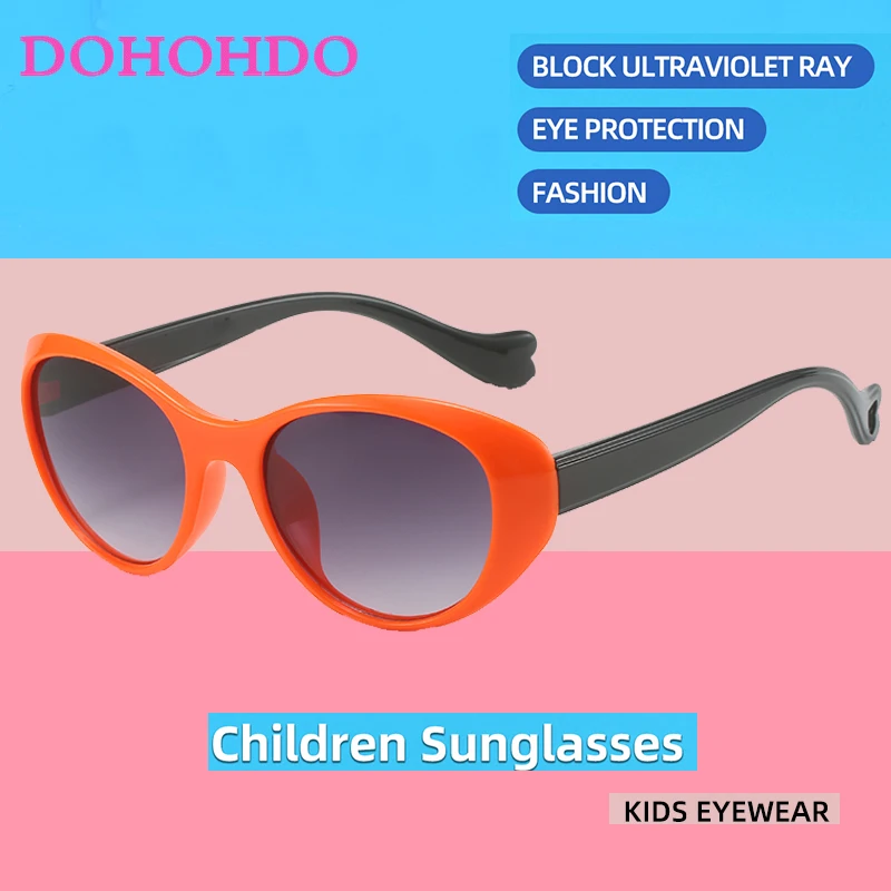 Children Cute Vintage Frosted Cat's Eye UV400 Sunglasses Outdoor Girls Boys Sweet Sunglasses Protection Classic Kids Sunglasses