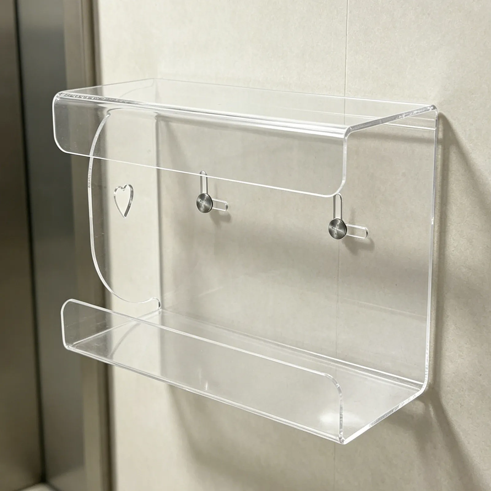 Wall Mounted Glove Box Holder Clear Acrylic Organizer Disposable Glove Storage Dispenser for Kitchen Office Clinic Mask Storage