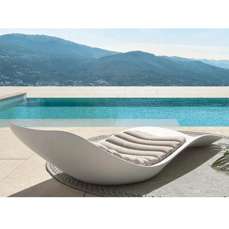 

8 Inch Pool Use PE Water Chair In-water Relaxation Sun Lounge Villa Pool Sun Lounger Shelf Chaise Lounge