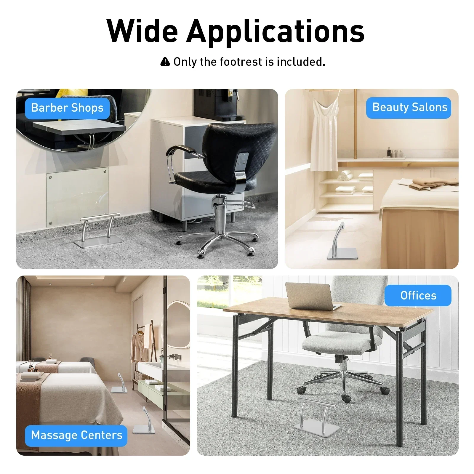 理髪椅子フットレストアクセサリーステンレス鋼フットレスト床可動理髪椅子フットレストヘアサロンアクセサリーツール