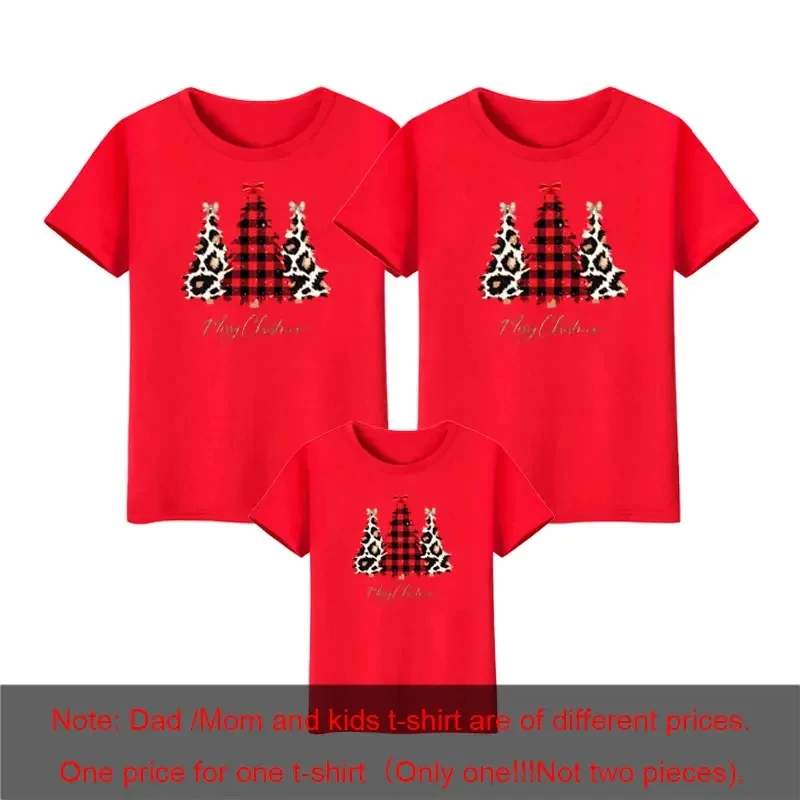 Christmas T-Shirt Family Matching Outfits Mommy Daddy And Me Clothes Mother Father Daughter Son Baby Kids  Family Look Tops