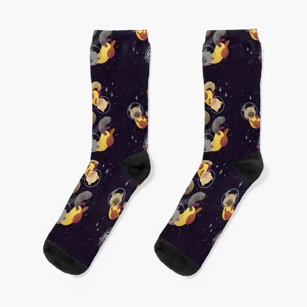 Space Cats Socks Heating sock christmas stocking heated Stockings man Socks For Girls Men's