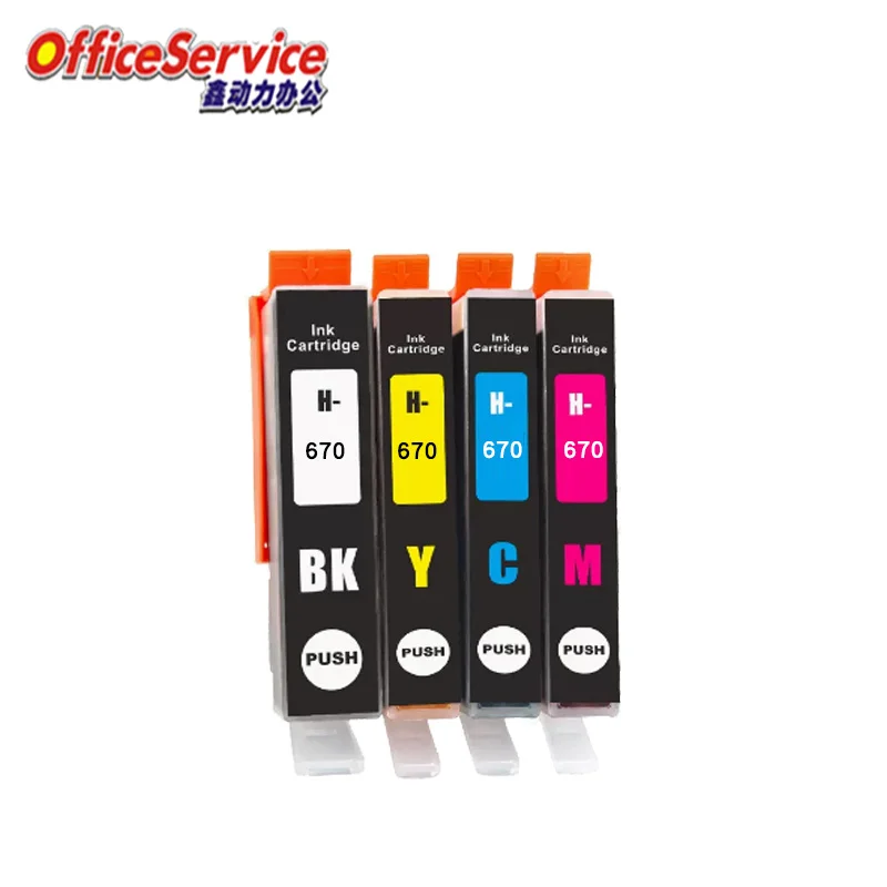 670 ink Cartridge Compatible For HP 670 HP670xl ,for Deskjet Ink Advantage 3525 4615 4620 4625 5525 6526 inkjet printer