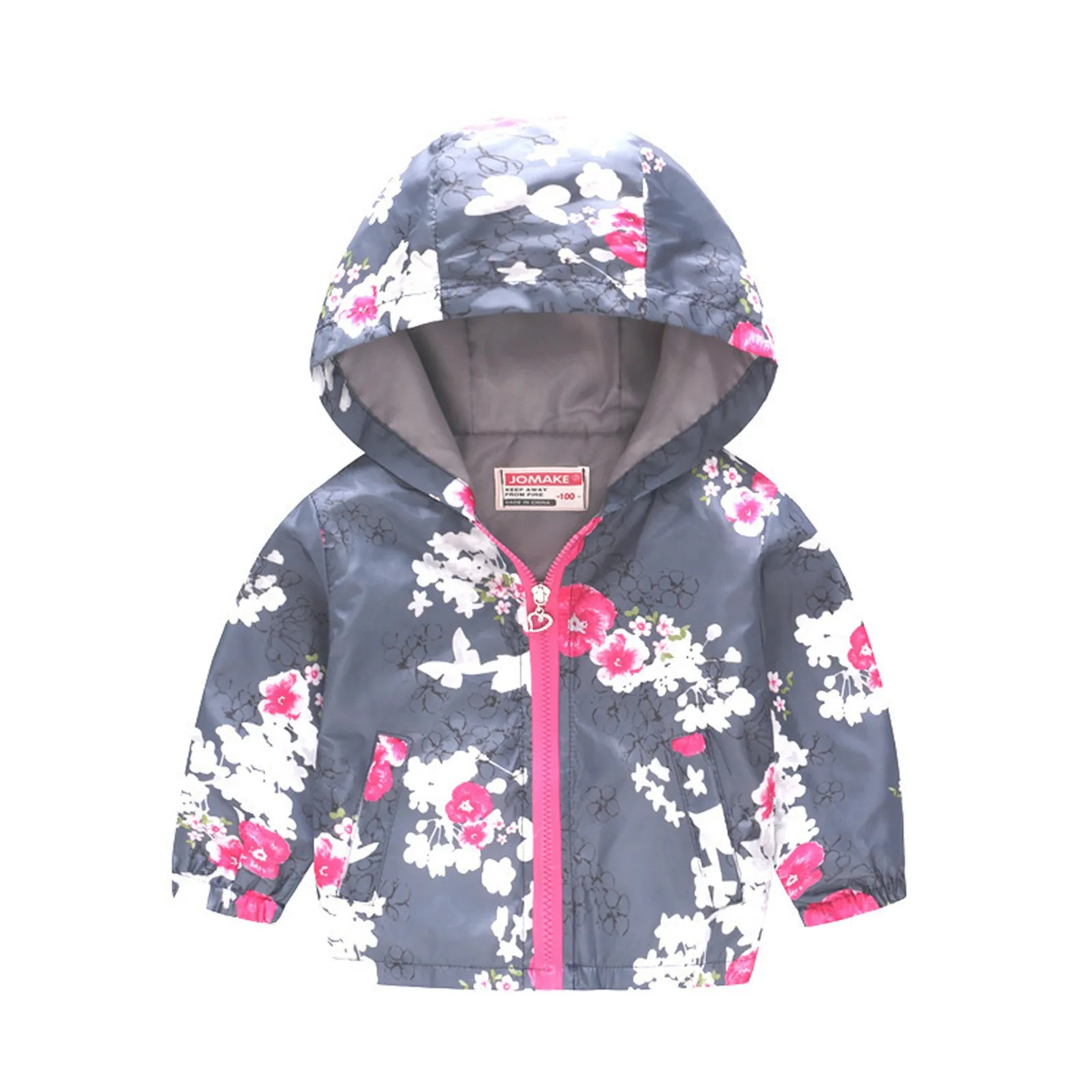 Kids Clothes Boys Jackets Children Hooded Zipper Windbreaker Baby Fashion Print Coat Infant Waterproof Hoodies For Girls