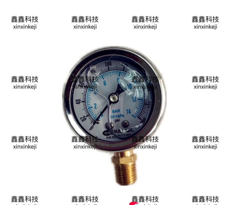 

Pressure gauge 02250117-009 Air compressor oil-filled pressure gauge shock-resistant caliber 1/4 screw machine