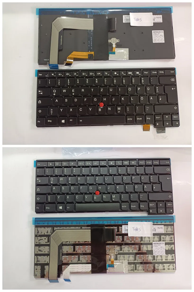 

New German Keyboard for Lenovo Thinkpad T460S T470s Backlit (not same as t460 series)