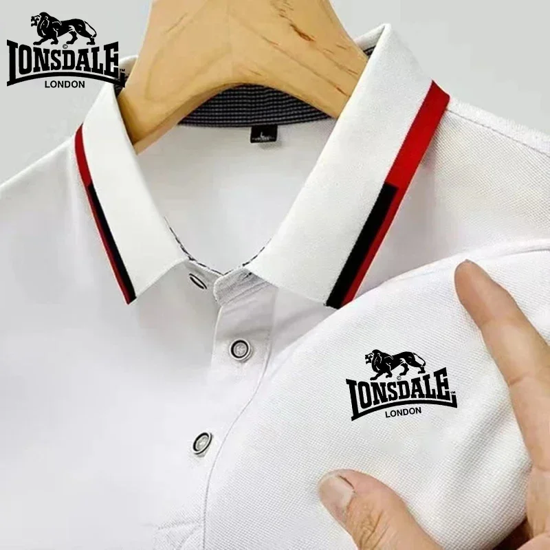 Летняя Высококачественная рубашка-поло из 100% ледяного шелка, мужская повседневная Однотонная рубашка-поло из ледяного шелка с короткими рукавами, молодежная одежда с лацканами