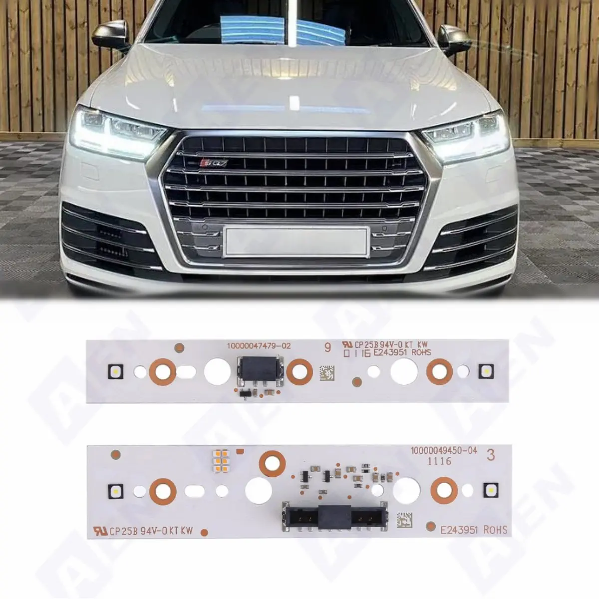 Weiße Angel Eye DRL LED-Module für 2017-2019 Audi Q7 Voll-LED-Scheinwerfer Tagfahrlicht Blinkermodul