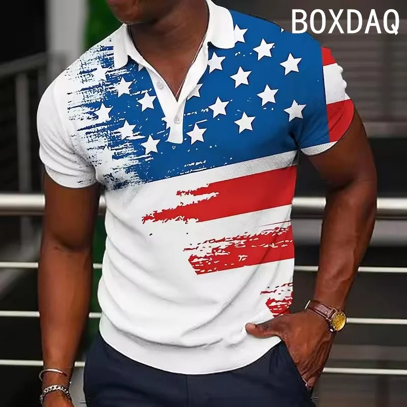 

Мужская повседневная рубашка поло больших размеров с короткими рукавами и лацканами, трехцветная лоскутная рубашка поло с 3D принтом граффити, толстовка для гольфа большого размера