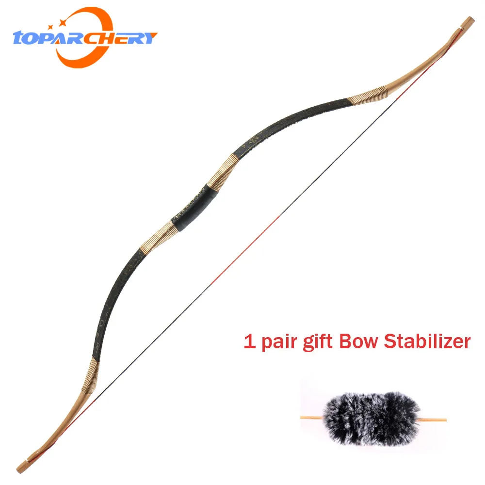 TOPARCHERY Traditional Bow Archery Hungarian Style Handmade Longbow Horsebow 30-50 lbs