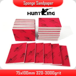 Sünger zımpara 75x100mm fesandpaper için/MIRKA/3m vb Sander araba macun kare kuru zımpara donanım mobilya parlatma aşındırıcı