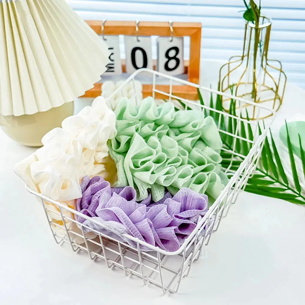 2-In-1 Bath Ball Towel Loofah With Drawstring Closure For Soap Soft Exfoliating Mesh Shower Sponge Body Skin Care Bathing Tools - Image 5