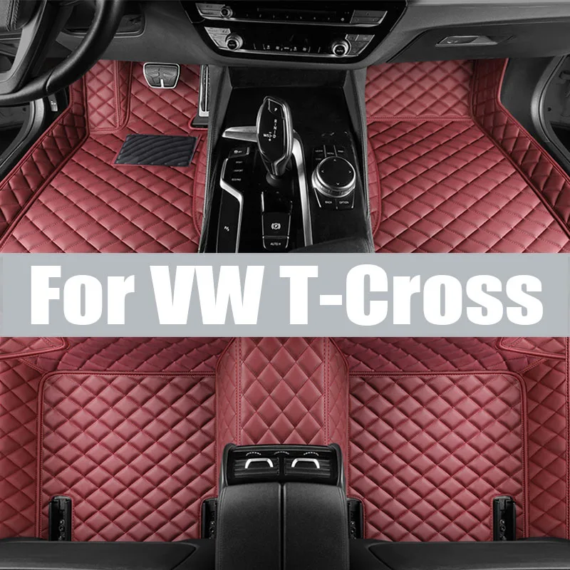 TPE Custom Car Floor Mats For VW T-Cross 2019 2020 2021 2022 2023 Waterproof Carpet Auto Interior trunk mat