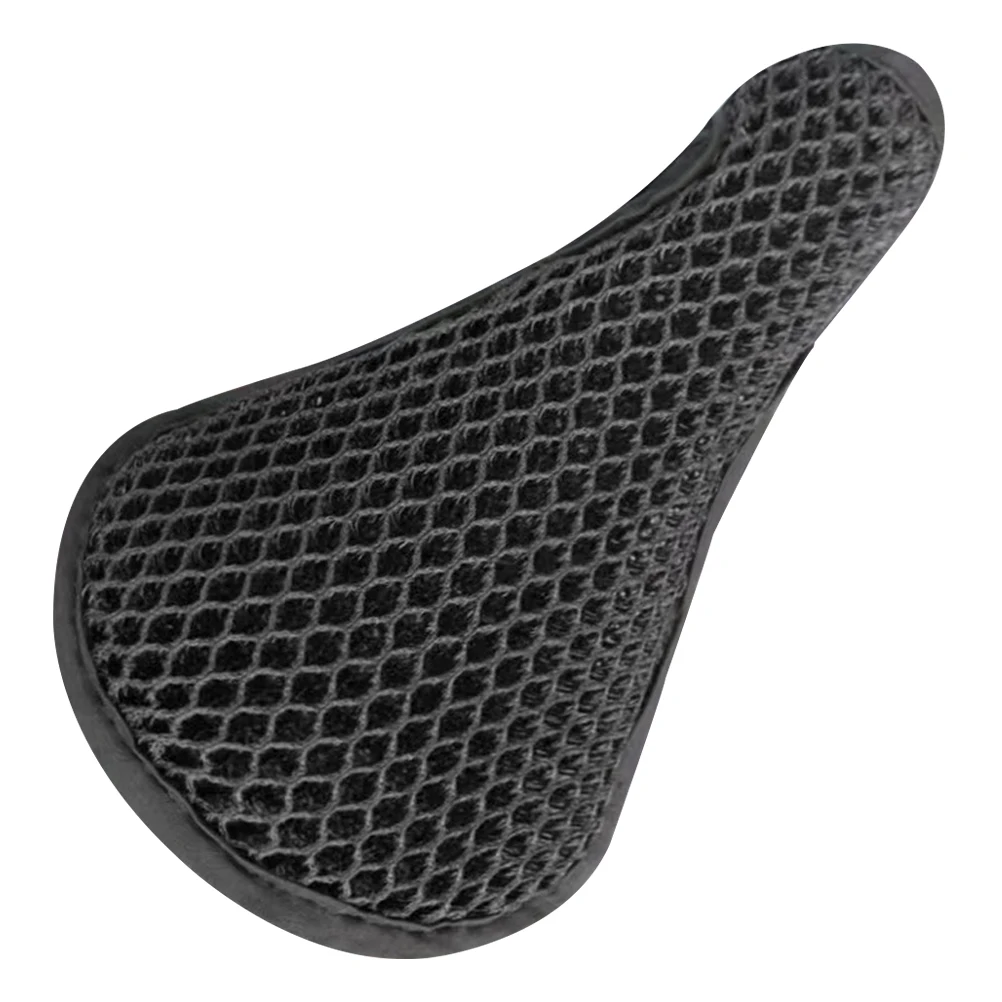 

Bike Saddle Cover Comfortable Elastic Mesh Protector Mountain Bike Seat Pad Black 3D Honeycomb Design Breathable