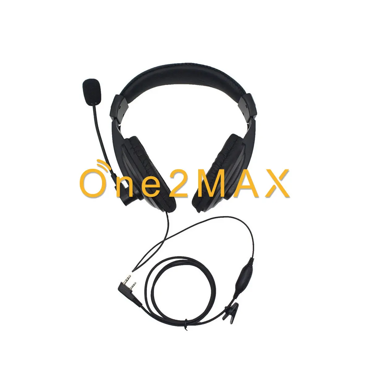 ONE2MAX Walkie talkie PTT VOX two way radio Headset earpieces 2 Pin K Plug BF-888S noise cancelling earphone for WOXUN KG-UVD1P