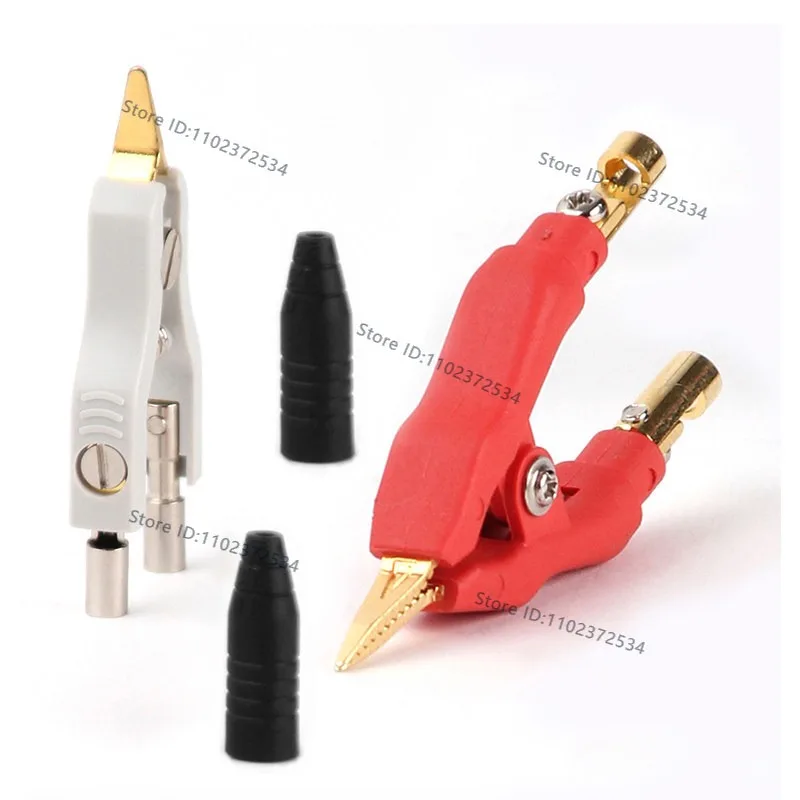 Low resistance c-rocodile clip four wire clip