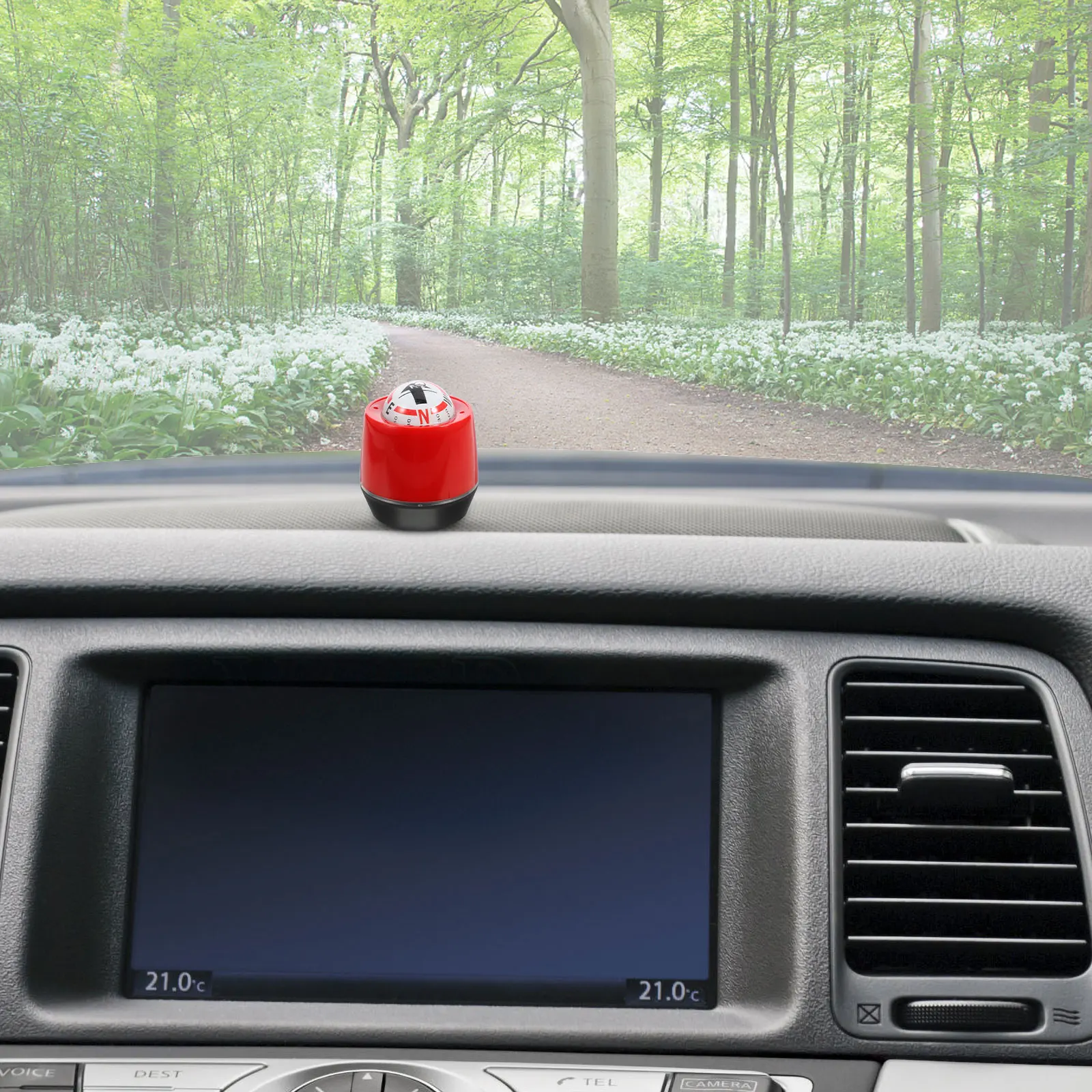 

Candy Color Car Compass Ball Accurate Reliable Easy Read Navigating Roads Omnidirectional Design Auto Accessories