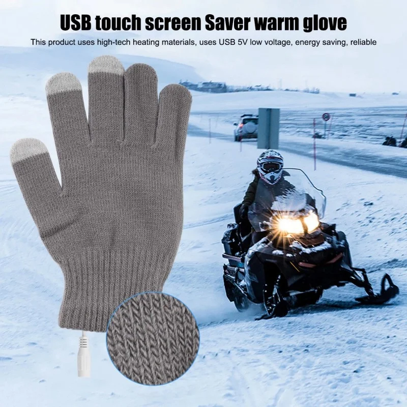 Electric Heated Gloves USB Touchscreen-Compatible Heated Gloves USB Heated Gloves Electric Heated Gloves Winter Warmth Essential